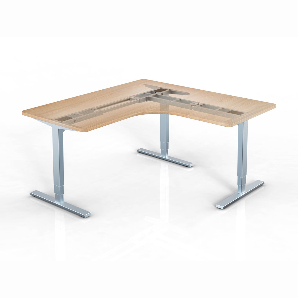 L-shape Height Adjustable Desk